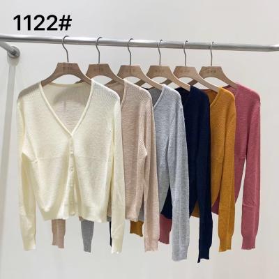 China Anti-wrinkle sweaters women tops knitted monki jumper outnet wool knit sweater cotton cardigan women sweater for sale