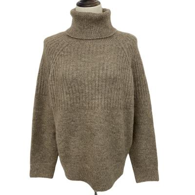 China Factory Supply Soft Winter High Neck Women Fashion Oversized Knitting Korean Sweater for sale