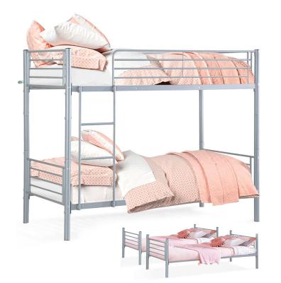 China Wholesale Storage Dormitory Double Deck Metal Twin Full Size Bunk Bed For Student for sale