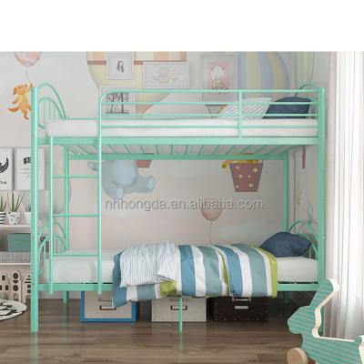 China Storage Twin Over Kids Bedroom Furniture Metal Twin Bunk Bed Sturdy Frame for sale