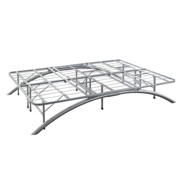 China Cheap Folding Wall Bed Frame Normal Foldable Bed Frame Metal Platform Folding Slatted Bed for sale