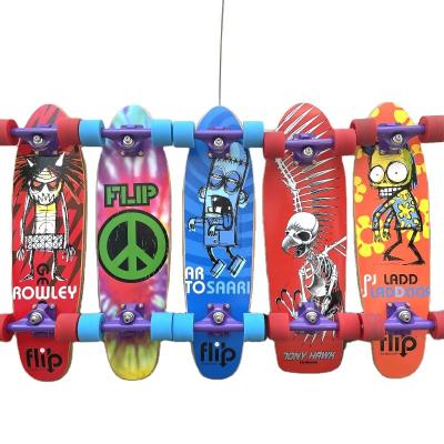 China Street Fish Shaped Maple Material Fast Shock Absorption Youth Skateboard Complate Portable Surfing Surfer for sale