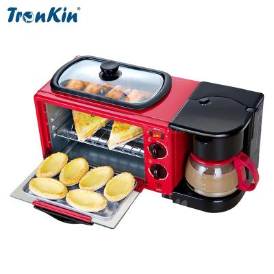 Cina 2021 New Multifunction 3 In 1 Breakfast Maker Machine 3 In 1 Breakfast Maker With Toast Oven Coffee Pot Fryin in vendita