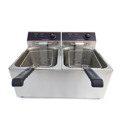 China Stainless Steel Body Electric Restaurant Fryer Machine Kitchen Temp Control Accurate Safety Durable for sale