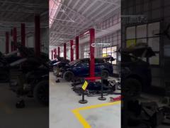 asymmetric arms 2 post car lift cylinder directly drived