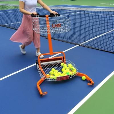 China Automatic Aluminum Alloy Tennis Ball Picker Ball Picker Hand Push Basket Tennis Court Manufacture for sale