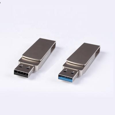 China High Capacity 128GB 256GB Storage Folders Metal Swivel USB 3.0 Rotating Flash Drive Metal PEN Flash Drive Metal Hard Disk Drive for sale