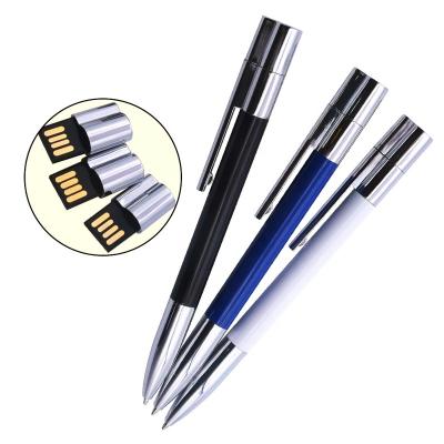 China Storage Folders Free Logo Engrave Classical Ballpoint Pen Form Multi Functions USB 2.0 Pen Drive 4gb 8gb 16gb 32gb 64gb USB Flash Drive for sale