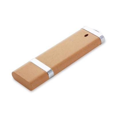 China Wheat Friendly Straw Usb Memory Stick Pen Drive Eco Degradable Custom Logo Recycle Paper USB Pendrive Storage Folders Lighter for sale