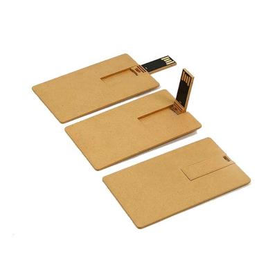 Cina Storage Files Paper Card Business Popular Degradable Shape Memory Stick USB Credit Card Straw Wheat Gifts Flash Memory 4GB 8GB 16GB 32GB 64GB in vendita