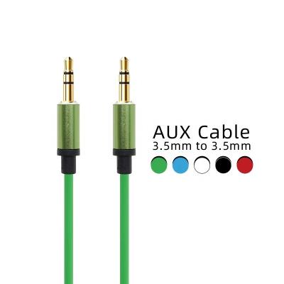 China High Elastic Colorful Car Silicon Audio Cable 3.5mm Male To 3.5mm Male Audio Jack Cable Car Music Soft Touched Audio Cable for sale