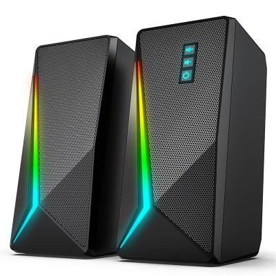 China Yes Factory Direct Party Desktop Wireless Computer Sound Amplifier Gaming RGB Gaming Soundbar Speakers for sale