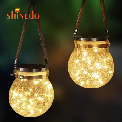 China Garden Waterproof Solar Powered Decorative Lights Like A Slit Glass Bottle Light Mason Jar Lights Warm Solar Bottle Light for sale