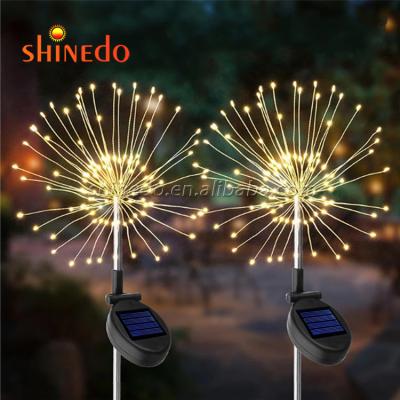 China LANDSCAPE Decorative Solar Garden Lights Outdoor Waterproof Holiday Stake Landscape Light DIY Flowers Solar Firework Light for sale