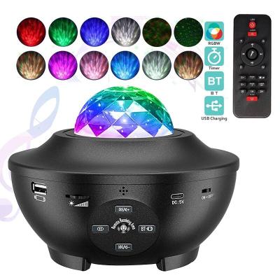 China Modern Smart Star LED Night Projector Star Light, Laser Sky Projector BT Music Speaker Galaxy Star Projector with Remote Control for sale