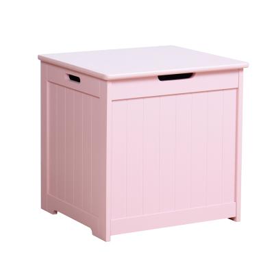 China Sustainable Eco Design Kids Toy Chest Wooden Toys Storage Box With Cover For Nursery Little Girl for sale