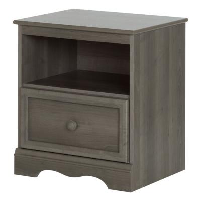 China Modern Furniture (Others) Ash Oak Colors Adjustable High Quality Gray Open Wood Bedroom Nightstand for sale