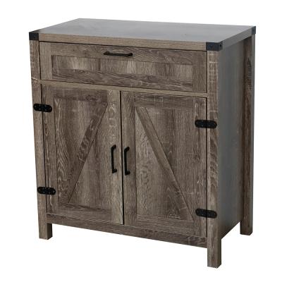 China Metal Mesh Door Oak Kitchen Sideboard Cabinet Living Room Furniture Modern Wooden Gray New Sideboard With Drawer for sale