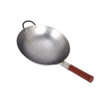 China Nonstick Coating Wok Stocked 60cm Traditional Chinese Steel Carbon Steel for sale