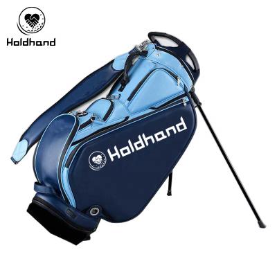 China Golf Carry / Stand Bag Luxury Synthetic Leather Custom Blue Golf Carry Stand Bag for sale