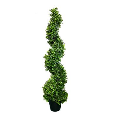 China Topiary American Style Plant Artificial Boxwood UV Potted Outdoor Plant for sale