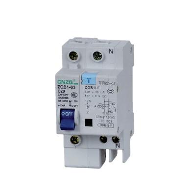 China earth leakage circuit breaker 63a elcb protection ZQB1LE-2 for sale