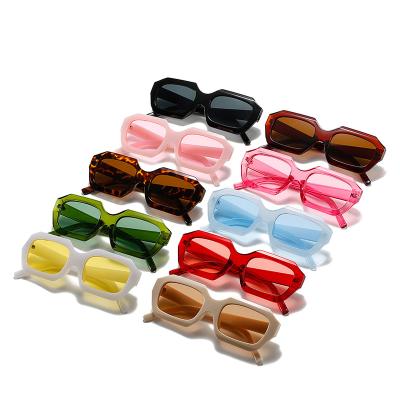 China Retro Vintage Sunglasses Fashion Trendy Men Women Small Size Rectangle Frame Shading Sun Glasses for sale