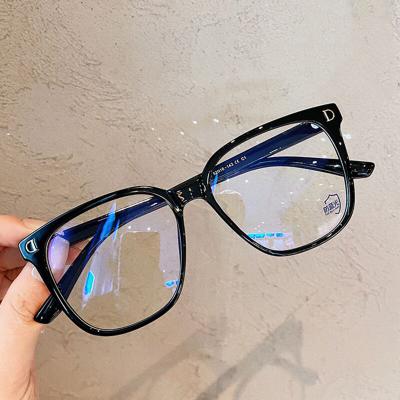 China Blue Light Blocking Eye Glasses Newcomer Oversized Clear Glass Frame Eyeglasses Blue Light Blocking Optical Sights for sale