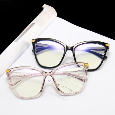 China For Custom Blue Light Blocking Glasses Women Glasses Cat Eye Oversize Frame Anti Reading Glasses for sale