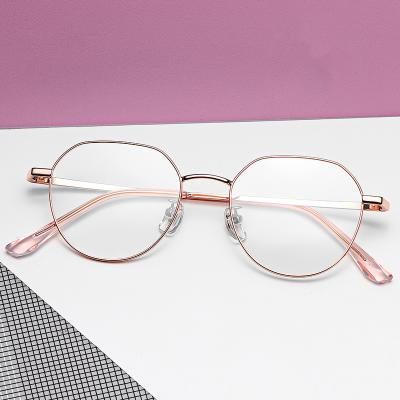 China For Reading Glasses Logo Women Titanium Eyeglasses Custom Made Round Frames Men's Optical Glasses for sale