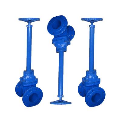 China General Resilient Extension Bar Tubular Shaft Seal Soft Gate Valve for sale