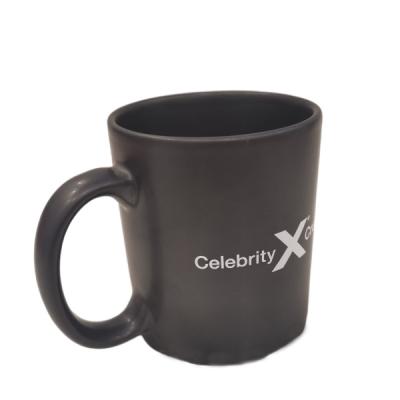 China Viable Custom Ceramic Matte Black Coffee Mug For Daily Or Office Use Logo 400ML Custom Mug 350 To 12 Mug 14oz Mug for sale