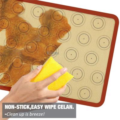 China Silicone Stocked Baking Mats Reusable Non-Stick Food Safe Macaron Baking Mat for sale