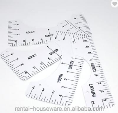 China High Quality Hot Selling T-shirt Alignment Ruler Amazon T-shirt Alignment Ruler Guides T-shirt Alignment Tool Lightweight Portable Sewing Fixed Ruler for sale