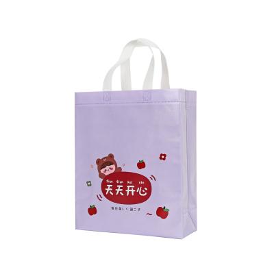 China PP Cartoon Chinese Factories Wholesale Reusable Cartoon Clothing Coated Nonwoven Shopping Bags for sale