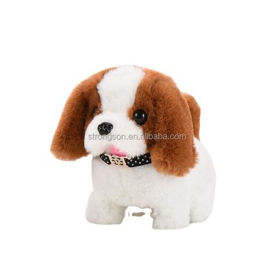 China Cartoon Toy Stuffed Animals Plush Electric Puppy Walks Will Bark And Wiggle His Tail Child Toy Boy Girl Simulation Dog for sale