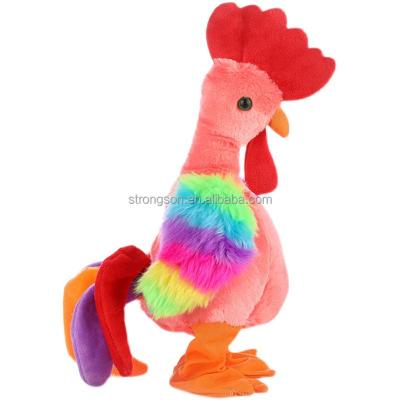 China Cartoon Toy Stuffed Animal Children's Plush Electric Rooster Can Cry Sing and Dance Baby Chicken Baby Toy Doll for sale