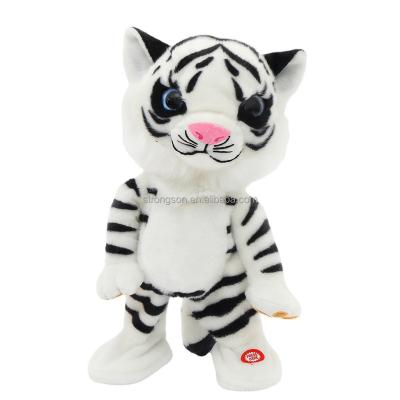 China Cartoon Toy Electric Simulation Tiger Plush Toy Can Sing, learn to talk, dance, swing and hold Tiger Doll Wholesale for sale