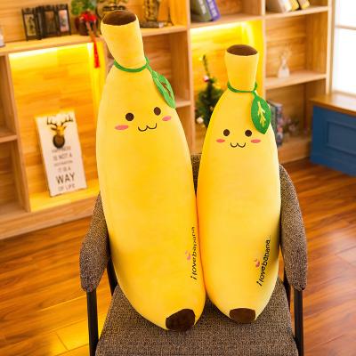 China Factory wholesale cute promotion gifts children's toys birthday gifts Toy Yellow Plush Pillow Doll simulation banana birthday gifts 70cm long for sale