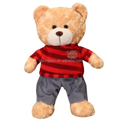 China Animals Plush For Kids Babies With Clothes Custom T-shirt Pants Personalized Graphic Text Teddy Bear Plush Toy for sale