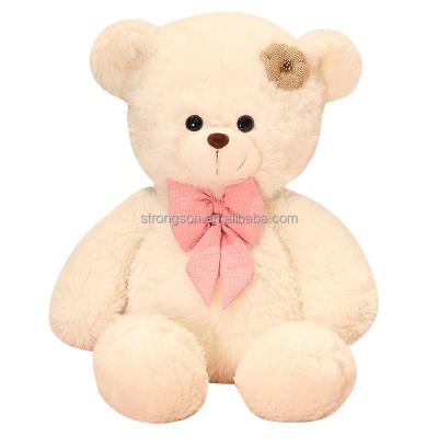 China Large Animals Plush Toy Big Stuffed Animal For Kids Babies With Bow Custom Flower Personalized Giant Teddy Bear for sale