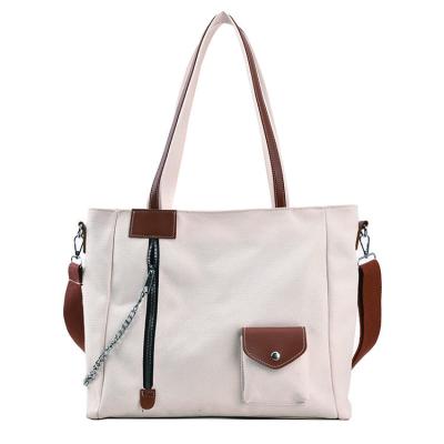 China Wholesale Loved Large Canvas Handled Canvas Tote Bag Plain Cotton Tote Bag for sale