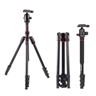 China Rubber Compact Aluminum Tripod For Camera Professional With Head for sale