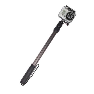 China Non-slip rubber grip portable action camera pole smartphone carbon fiber selfie stick monopod for sale