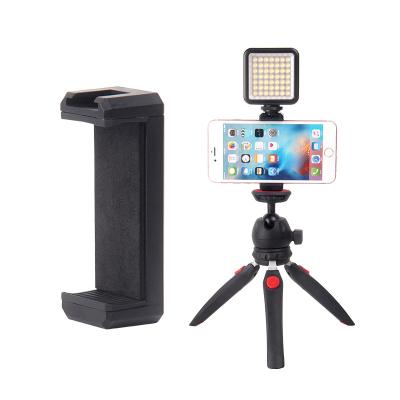 China Vlog Shoe Adjustable Smartphone Tripod Mount Phone Holder Cold Clip for sale