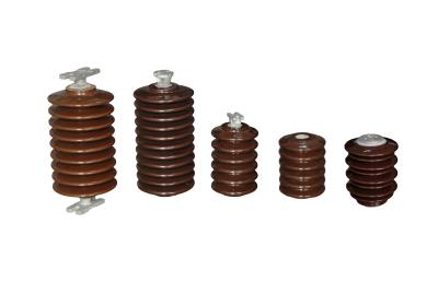 China Brown 14.4kV A30-4 Porcelain Standoff Insulators for sale