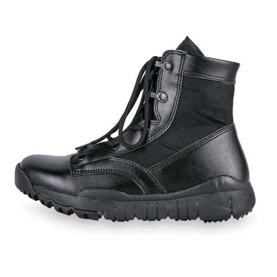 China Mid Calf Tactical Boots with Waterproof Leather Lace up Closure / Cotton Lining for sale