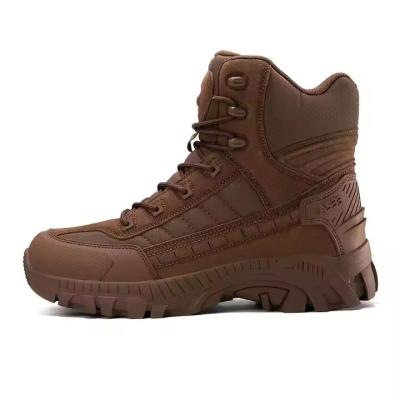 China Durable Outdoor Hiking Breathable Leather Botas Men Safety Camo Style Boots for Combat Training and Outdoor sports for sale