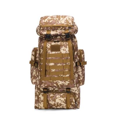 China 80L Grote capaciteit Waterdicht Camouflage Wandelrugzak Leisure Tactische rugzak Outdoor Sports On Foot Reis rugzak Te koop