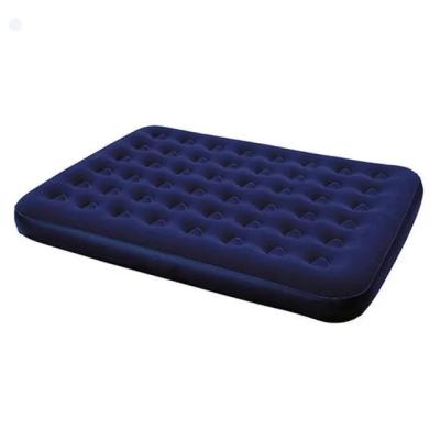 China Wholesale Dark Blue Air Bed  Potable Flocked Air Bed Tactical Outdoor Gear for Outdoor Activities for sale